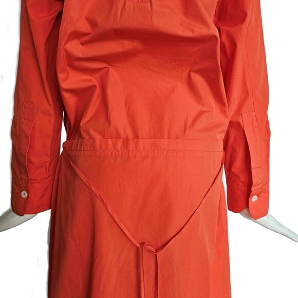 MARNI ORANGE DRAWSTRING MIDI DRESS (40) - Picture 5 of 11